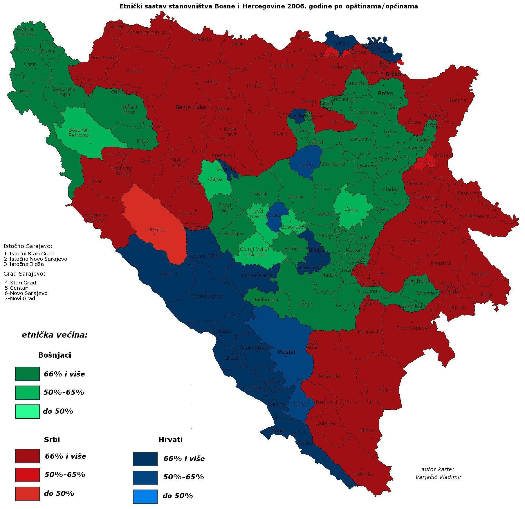 Bosnien Religion Karte