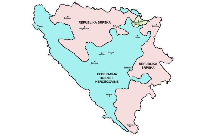 Bosnien Karte