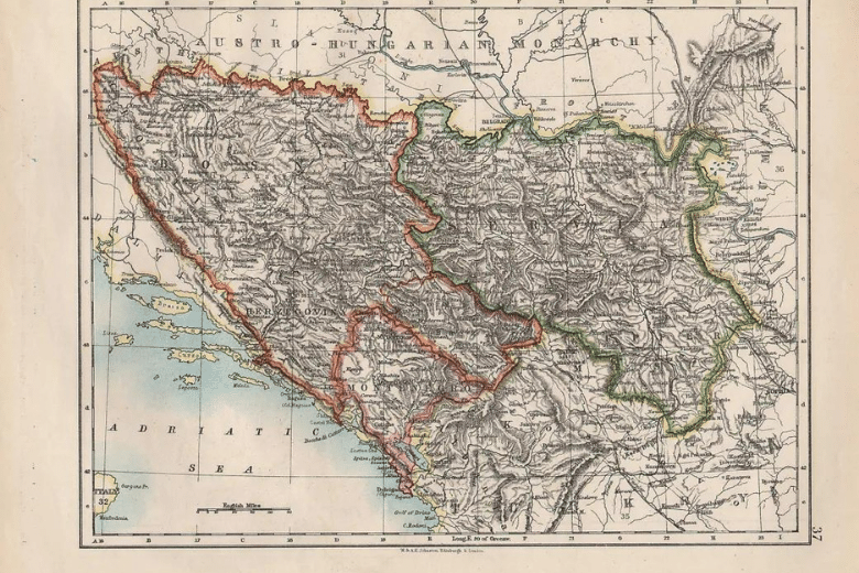 Bosnien karte 1800, osmanisches Reich.